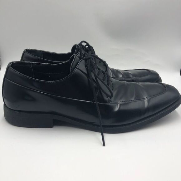 Calvin Klein Men's Elroy Black Lace Up Dress Oxfords Shoes Size 11 Square Toe - Picture 5 of 12